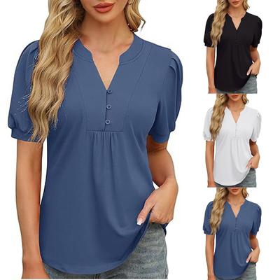 Женские рубашки с коротким рукавом и оборками, повседневные наряды, модная футболка, топ