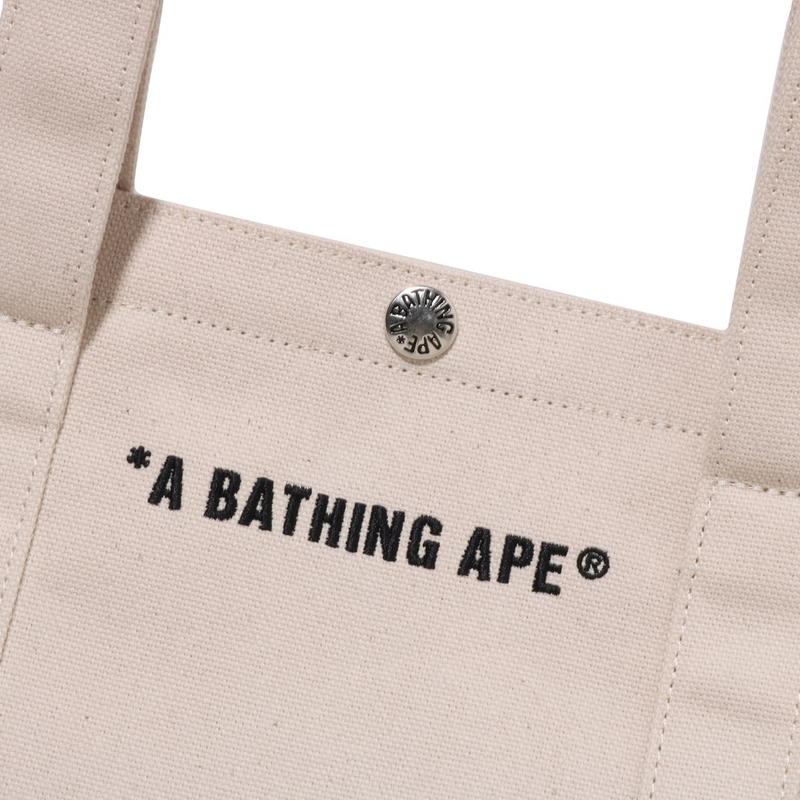 A Bathing Ape Большая сумка-тоут с принтом в виде обезьян, тканевая сумка, обычная, унисекс, для пары, унисекс, цвет: внебелый 0ZXBGM005891P