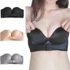 Women Padded Bra Gather Strapless Bra Women Super Push Up Bra Sexy Lingerie Invisible Brassiere With Adjustable Shoudler Front Closure Bras