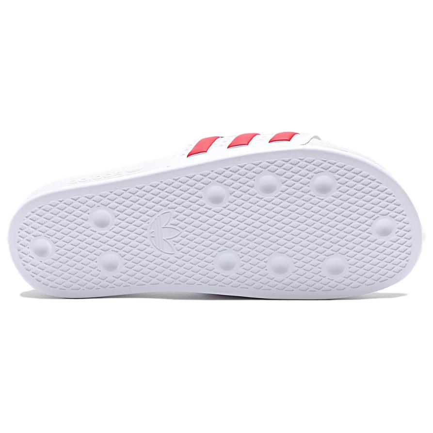 adidas Оригинальные удобные шлепанцы Adilette Унисекс Белые Черные Красные IH6877
