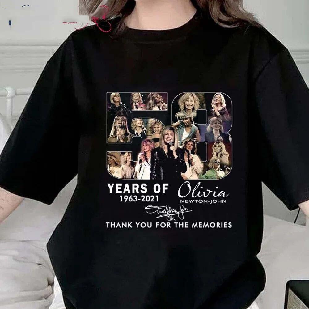Olivia Newton John Black Thank You For The Memories Shirt Size S-4XL PP1554