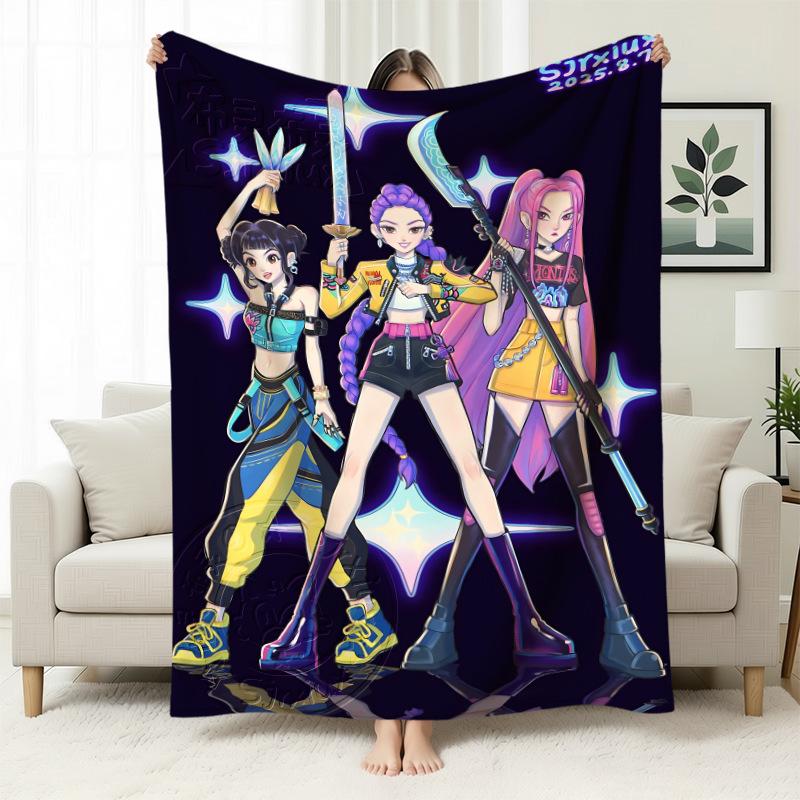 Kpop Witch Hunters Blanket Blanket Witch Hunters Peripheral Nap Blanket Printed Flannel Office Sofa Blanket