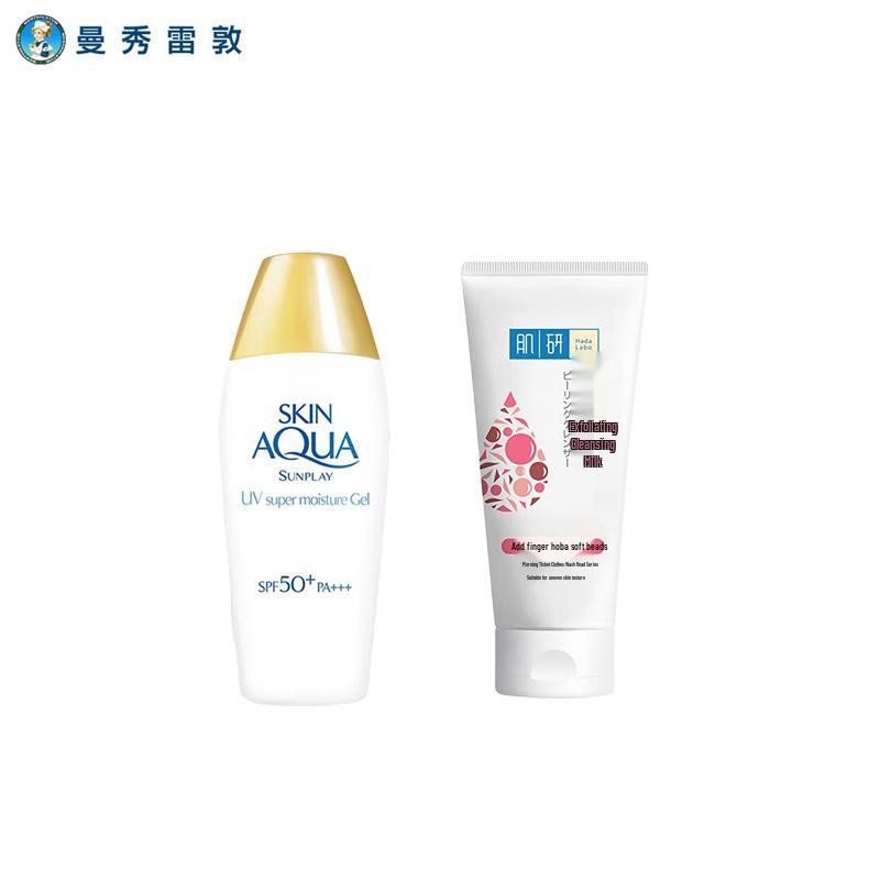 Набор Mentholatum Sunplay Солнцезащитный крем и Hada Labo Очищающее средство