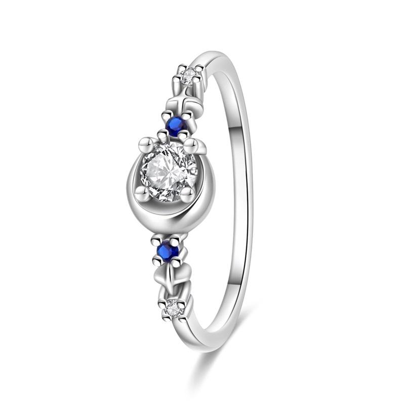 Original 925 Sterling Silver Pink Heart-shaped Crown Rings Sparking Zirconium Sunflower Rings Unique Anniversary Jewelry Gifts