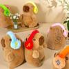 Wearing Headphones Capybara Pendant Plush Capybara Stuffed Animals Capybara Doll Toy  Gift
