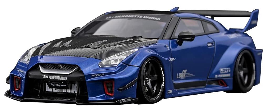Ignition model WORKS GT Nissan Blue Metallic готовая модель IG2544 1/43 LB-Silhouette 35GT-RR