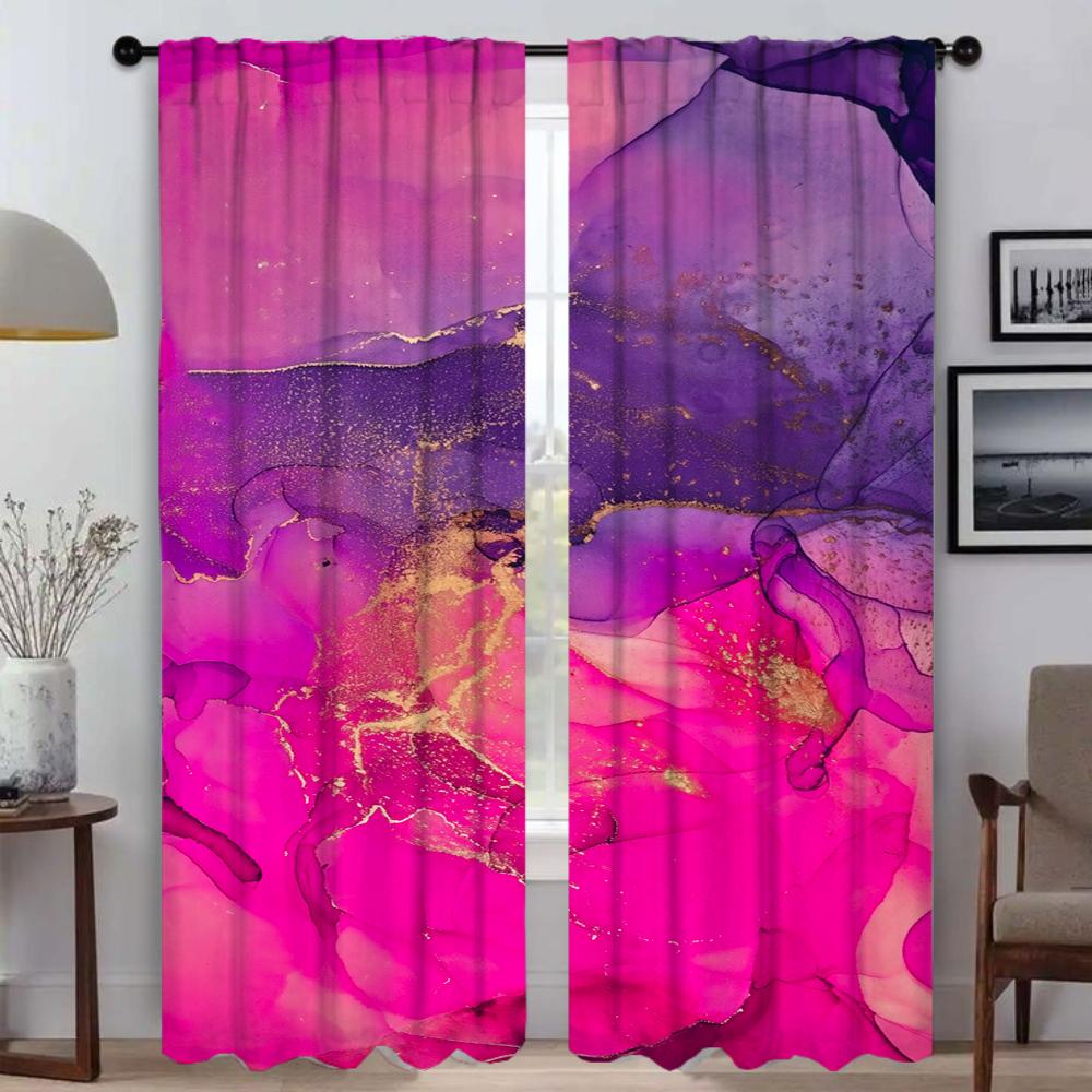 M-MarbleS Blackout Curtain for Room 2 Panel Anti Mosquit Storms 2 Pieces Halloween Decoration Shades Tulle for Bedroom Living