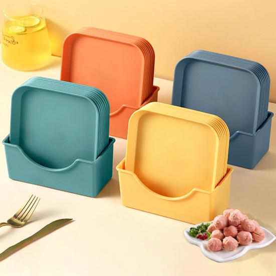 1 набор вертелов, легко моется, многоразовая 6-дюймовая тарелка для фруктов в японском стиле с подставкой для хранения, для ежедневного использования