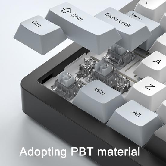 Механическая клавиатура Совместимость с Bluetooth/2.4G/Type-C Проводное подключение Трехрежимное подключение Полноразмерная клавиатура с возможностью горячей замены 81 клавиша