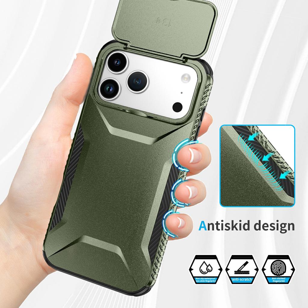 Чехол для iPhone 17 Pro Max Camshield ТПУ + ПК Чехол для телефона Нескользящая боковая грань