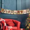 200 СМ Рождественский Баннер Бумага Санта Лось Дерево Многоразовый Праздник Крытый Открытый Рождественский Настенный Флаг Бантинг Гирлянда Украшения Подвеска Фестиваль Подарок