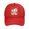 Cute Elephant Floral   Mesh Baseball Cap Hip Hop