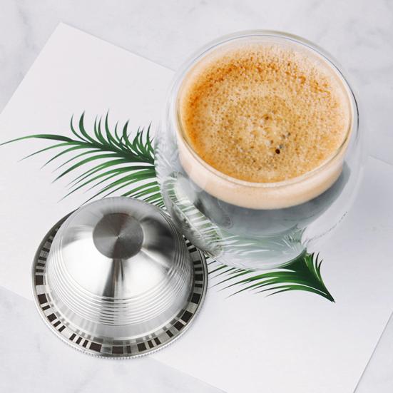 Многоразовые кофейные капсулы из нержавеющей стали для Nespresso VertuoPlus Заправляемые капсулы для машин VertuoLine Экономящие деньги кофейные капсулы