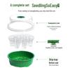 Round 13-Hole Seedling Tray Set: Three-Piece Gardening Pot for Succulents with Heat and Moisture Retention.