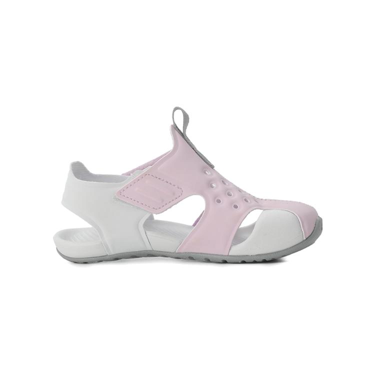 Nike Sunray Protect 2 Искусственная кожа Удобные Низкие Детские Кроссовки Розово-белые Малыш 943827-501