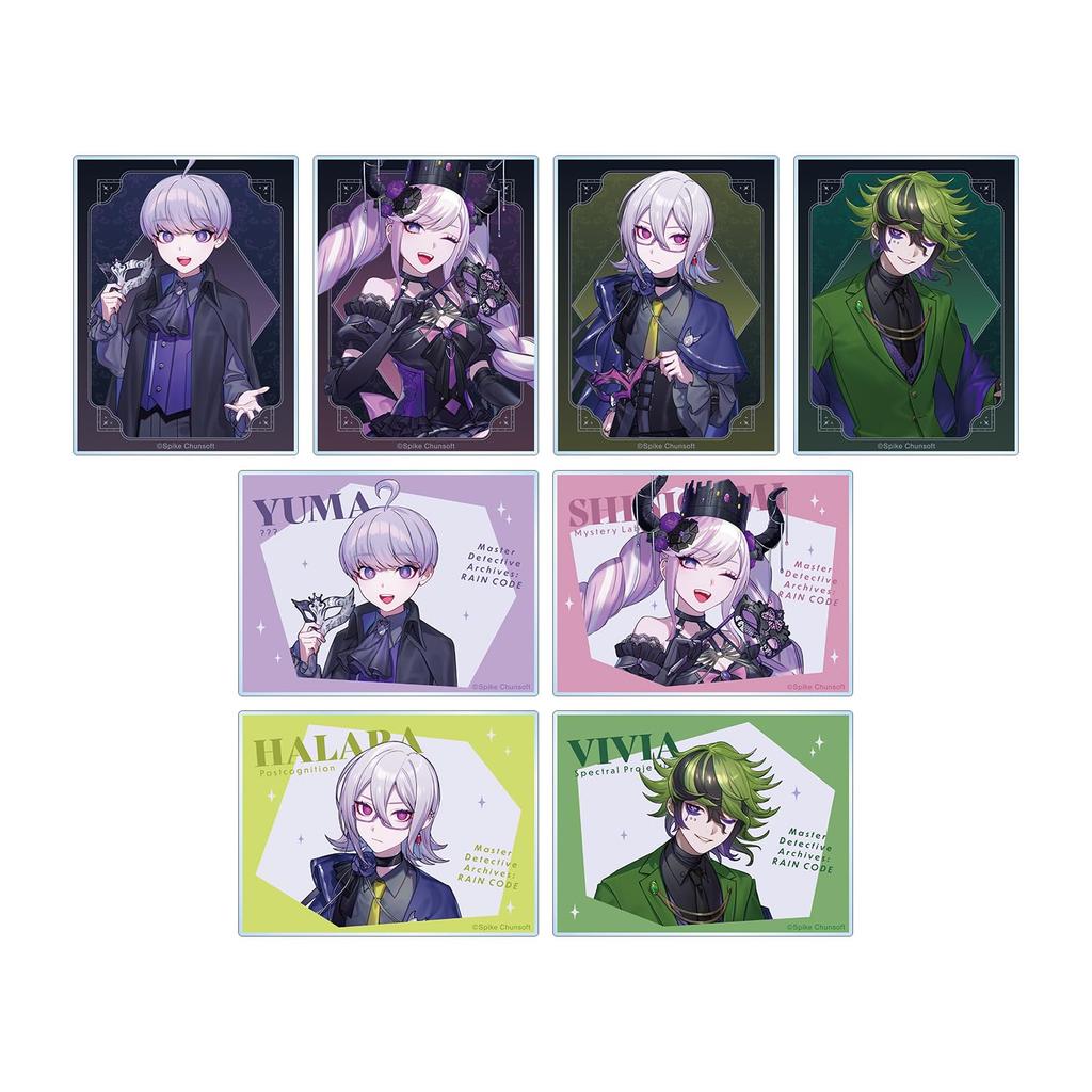 Super Detective Casebook Raincode Honda Roaro Illustration Masquerade Ver. Trading Acrylic Cards BOX of 8