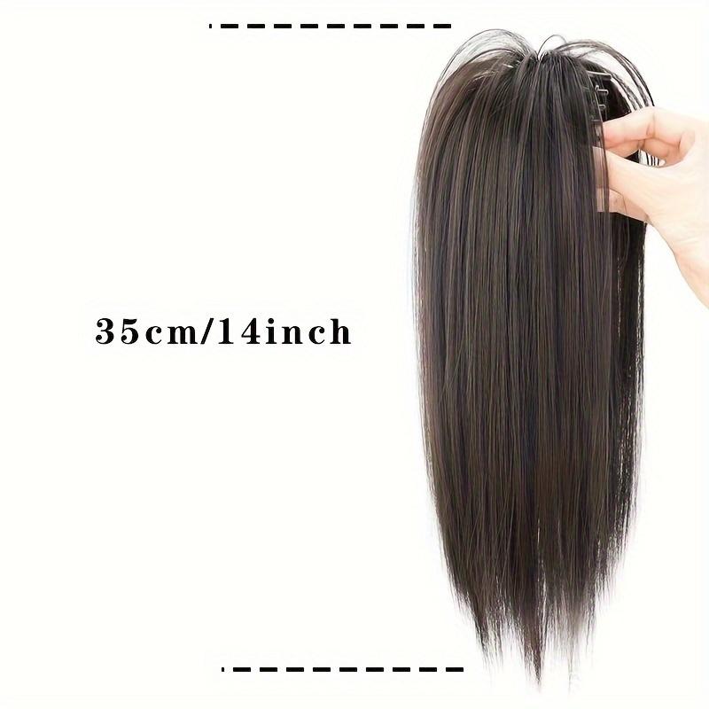 MISS WIG Synthetic Black Straight Half Ponytail Extension Claw Clip Hairpiece For Ponytail Hair Heat Resistant Women Party Hair Accessories