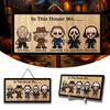 Halloween Five Wooden Wall Hangings Desktop Ornaments Venue Decoration