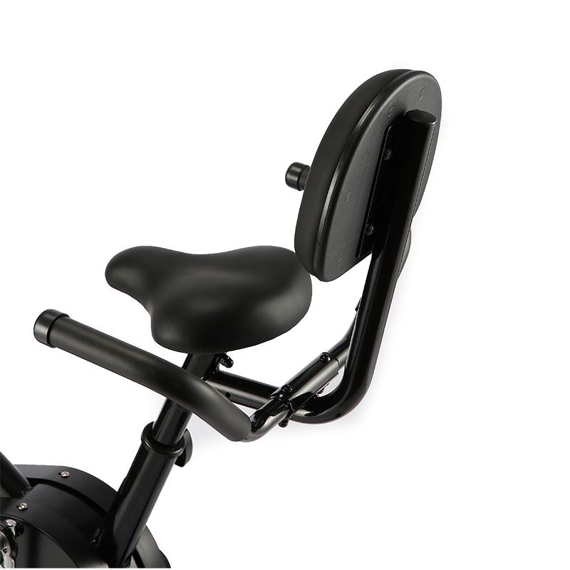 Home Use Portable Cardio Air Bike Gym Equipment with Foldable Backrest for Body Building Fitness Exercise Bike