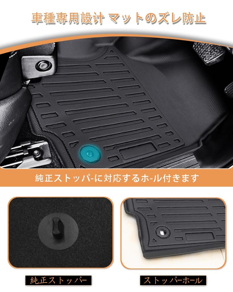 Hawjog 3D Floor Mats for Suzuki Jimny JB23W Fully Made with TPE Antibacterial and Specially Designed for Jimny Includes Second and Sponge Bottom (AT),