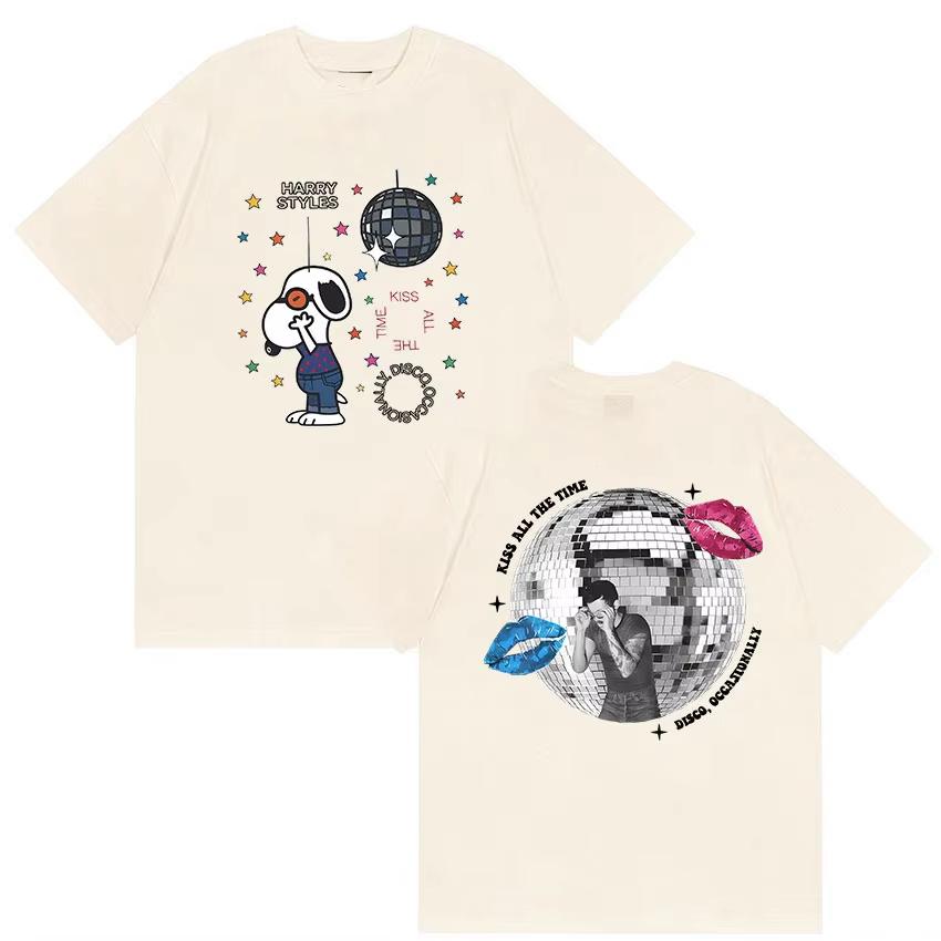 Harry Styles Kiss All The Time Disco Occasionally Tour 2026 T Shirts Unisexs Women Summer Fashion Cotton Short Sleeve Tshirt