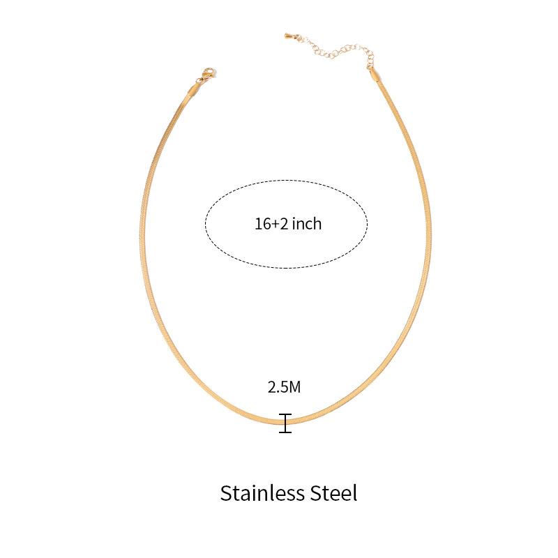 Blade Chain Versatile High-end Snake Bone Chain Hip-hop Necklace