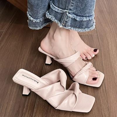 Туфли на танкетке, туфли-лодочки, шлепанцы, обувь 2025 лето, для улицы, пляжа, женские тапочки, ретро, универсальные, слипоны, женские сандалии, zapatos de mujer