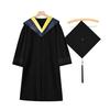 Bachelor Uniform Matte Graduation Gown Cap Tassel Set V-Neck Long Sleeve Robe Graduation Cap And Gown Set Graduation Ceremonies Photo Props
