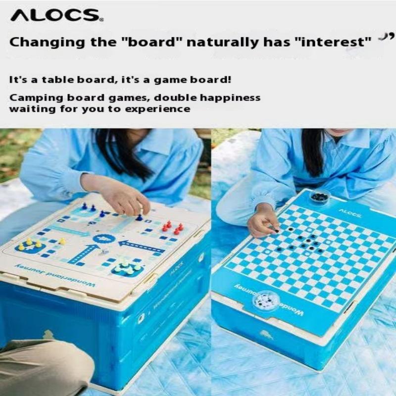 ALOCS Складной ящик для хранения, переносной прозрачный материал, многофункциональный ящик для хранения большой емкости 50 л (для кемпинга, самостоятельных туров на открытом воздухе)