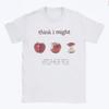 Funny Letter Apple Print T-shirts 100% Cotton Women Short Sleeve Tees Casual 2025 Summer Clothes Autumn and Winter Innerwear