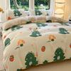 Kawaii Bear Printed Bed Set Floral Duvet Cover Pillowcase Bedding Set Cute Dinosaur Bed Linen Sheet Quilt Full Queen King Size