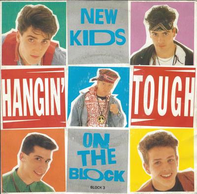 7-дюймовая пластинка NEW KIDS ON THE BLOCK - Hangin' Tough BLOCK3 CBS 1990 UK Рэп и хип-хоп/R&B Б/У
