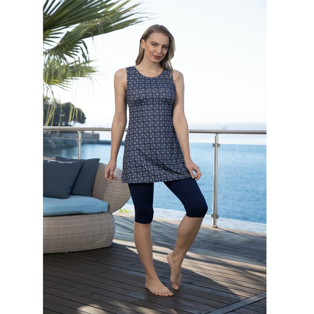 Estiva Купальник без рукавов с цифровым принтом и японским рукавом