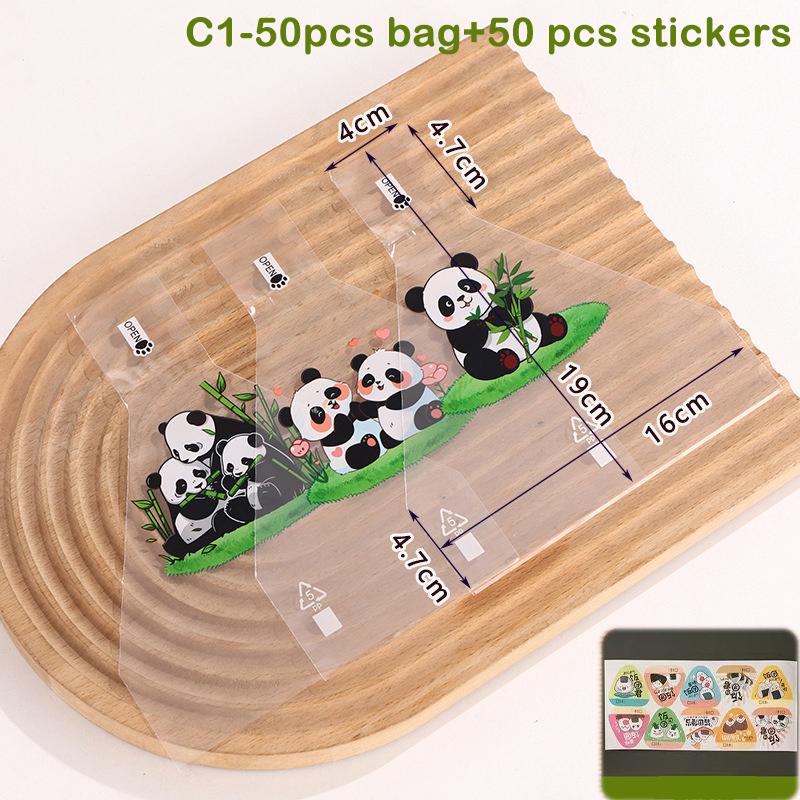 50/100 шт., симпатичные мультяшные треугольные рисовые шарики, упаковочная сумка, водоросли, онигири, суши, бэнто, форма для приготовления, аксессуары для бэнто, сумки для суши