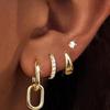 Cross-Border Women's Gold Hoop Earrings for Multiple Piercings – Exquisite Fashion Jewelry