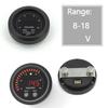 Universal 52MM Digital Voltmeter Volt Meter Voltage Gauge Round With Red LED Bar