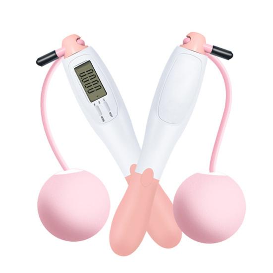 1 Pair Big Ball Jump Rope LCD Screen Four Modes Non-Slip Handle Exercise Fitness Equipment Free Adjustable Smart