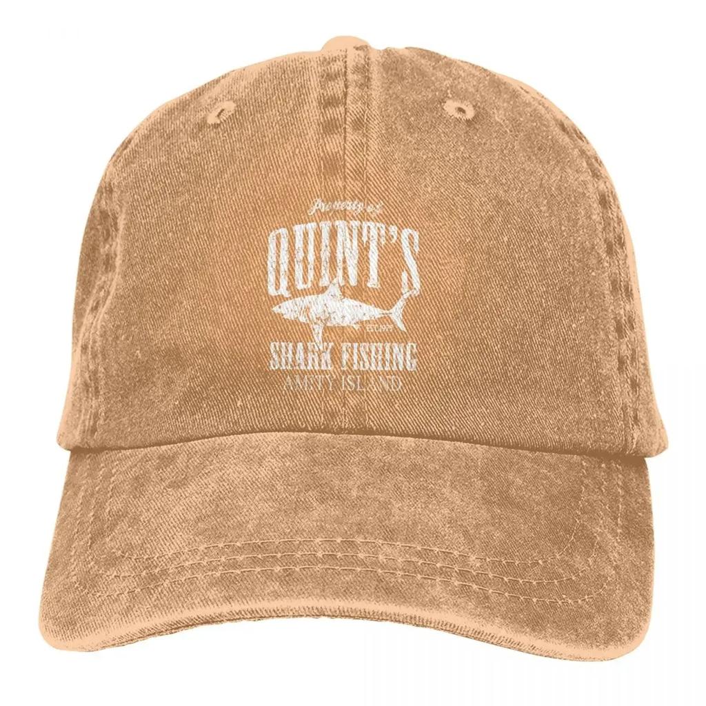 Мужская бейсболка с потертостями Quints Shark Fishing Amity Island Trucker Snapback Cowboy Hat Dad Hat Dive Scuba Diving Golf Hats
