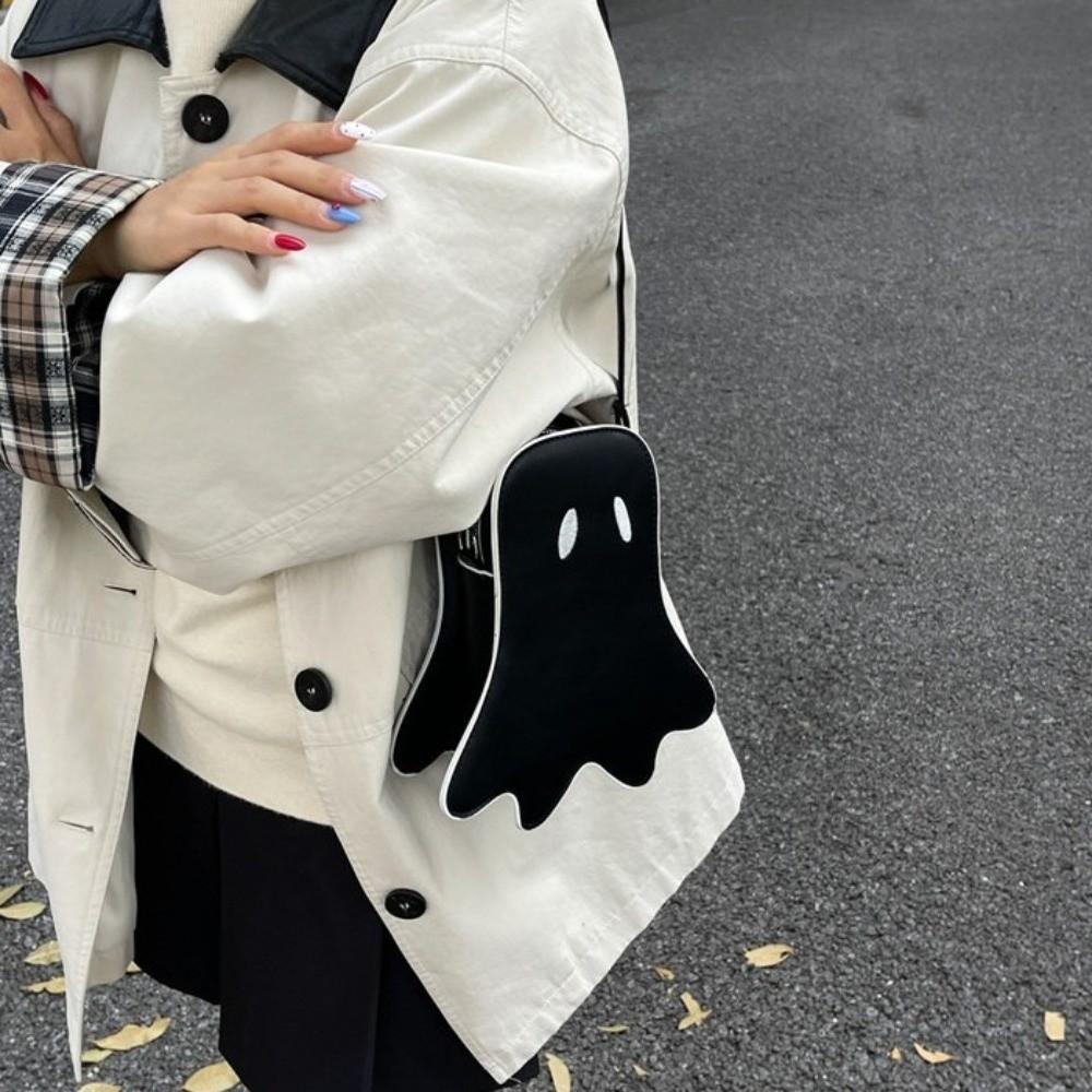 PU Leather Shoulder Bag Cartoon Crossbody Bag Cute Halloween Ghost Bag Kids Gifts