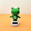 Solar Dancing Cute Green Shaking Head Figure Toys Funny Solar Powered Dancing Figurines Toys Ornament For Home Car Dashboard Decoration