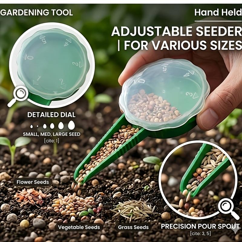 2Pcs Gardening Seeding Tool, Adjustable To 5 Seed Sizes, Suitable for Different Size Seeds