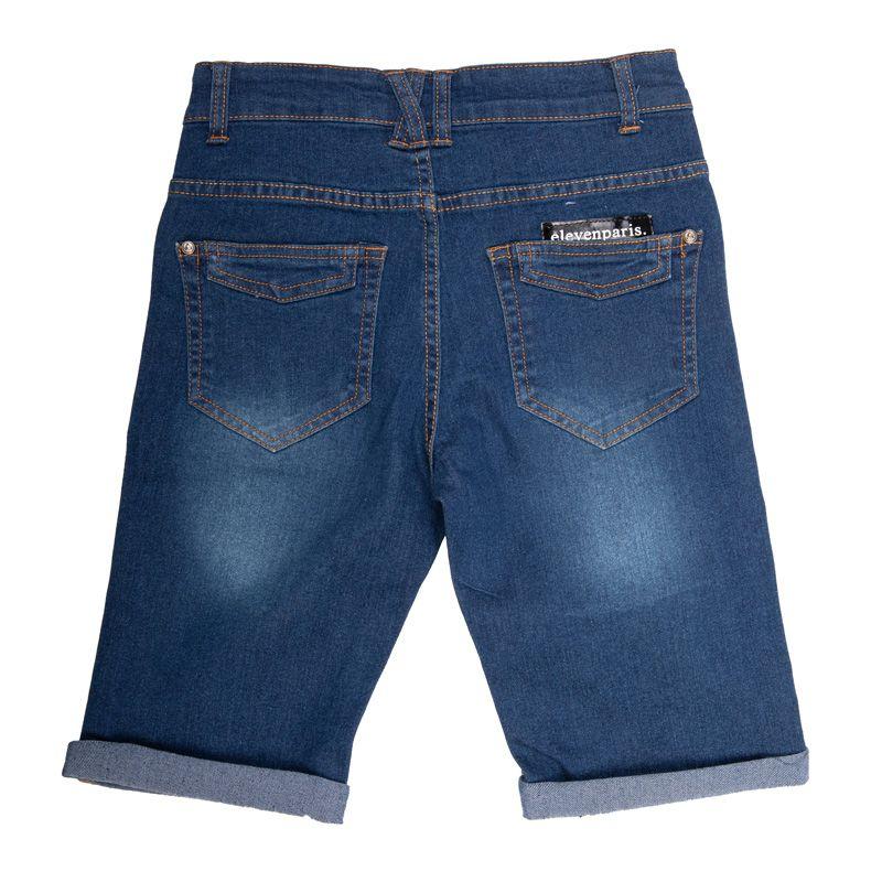Детские выцветшие синие шорты-бермуды ELEVEN PARIS