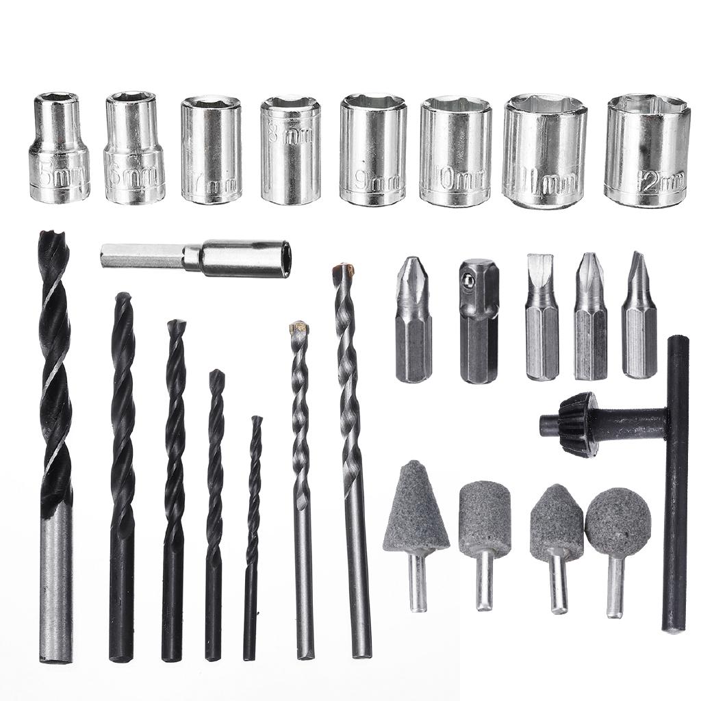 1880 Вт 0-3800 об/мин Электрическая бесщеточная ударная дрель 3 мм Электрическая ударная дрель Инструмент для закручивания с крутящим моментом 32 шт.