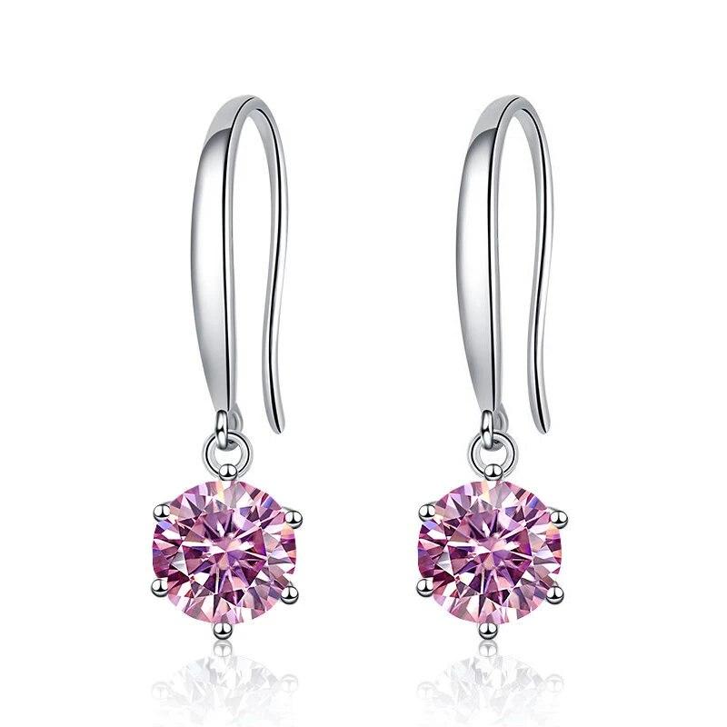Bague Ringen Длинные серьги из стерлингового серебра S925 с инкрустацией муассанитом цвета D для девушки, подарок на День святого Валентина