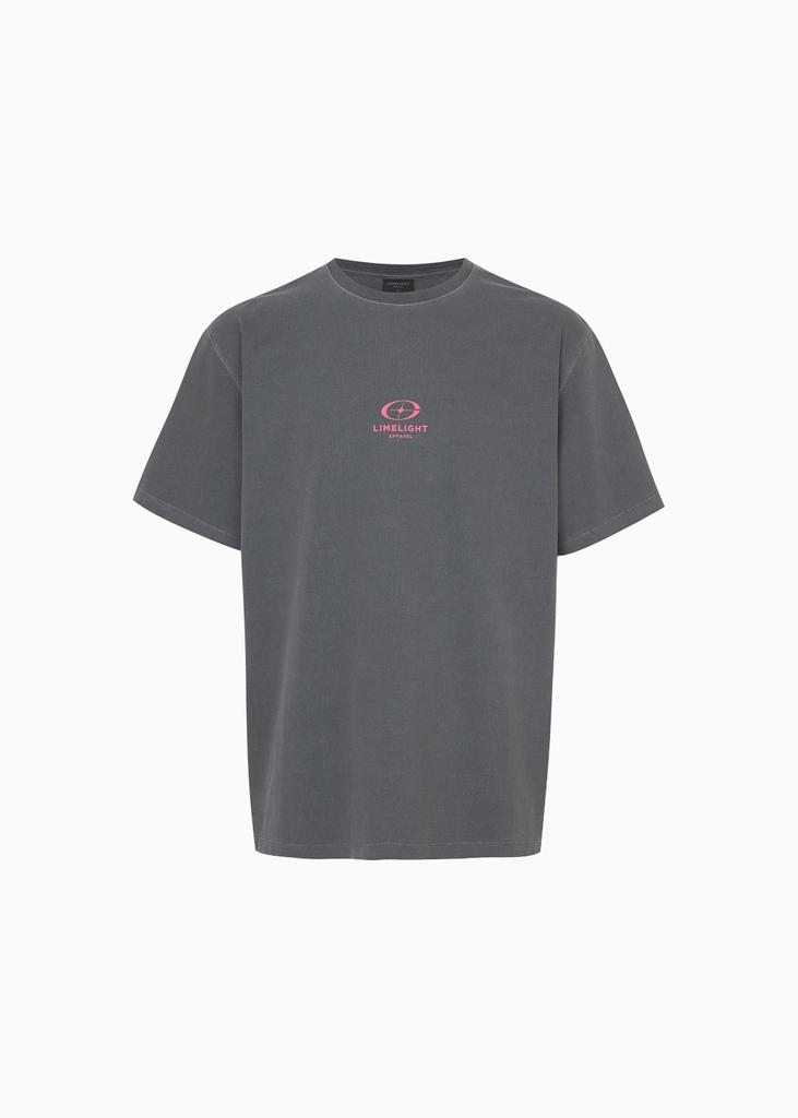 Футболка с логотипом Pigment Starlight от LIMELIGHT APPAREL (Угольный/Розовый)