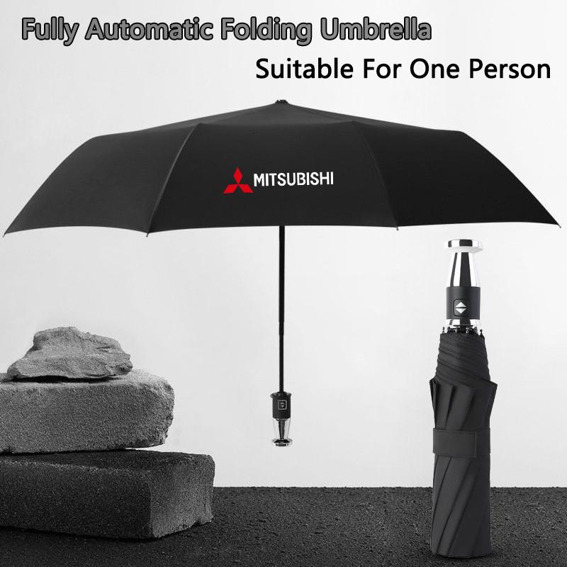 gzbf5 For Mitsubishi Foldable Umbrella Waterproof and Windproof Umbrella Anti-UV Umbrella for Sunny Rainy Simple Solid Color Umbrella