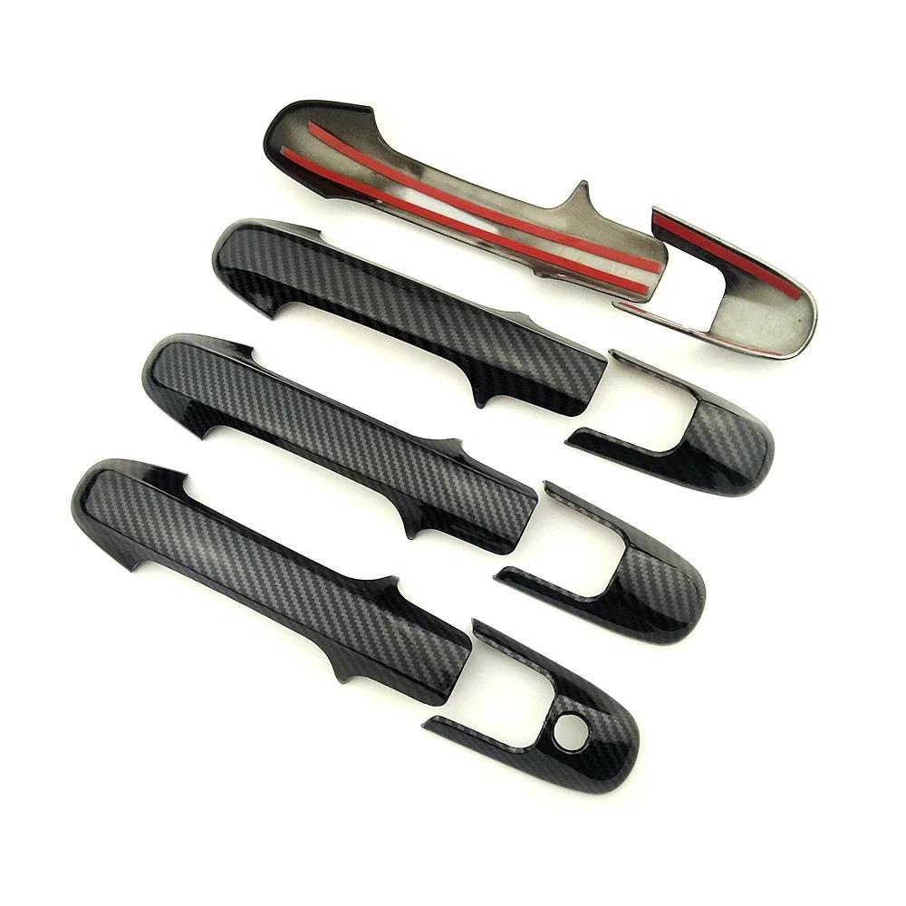 Для Honda Accord 7 Gen 2003-2007 углеродное волокно цветные внешние детали хромированная крышка дверной ручки декоративная отделка защитная наклейка