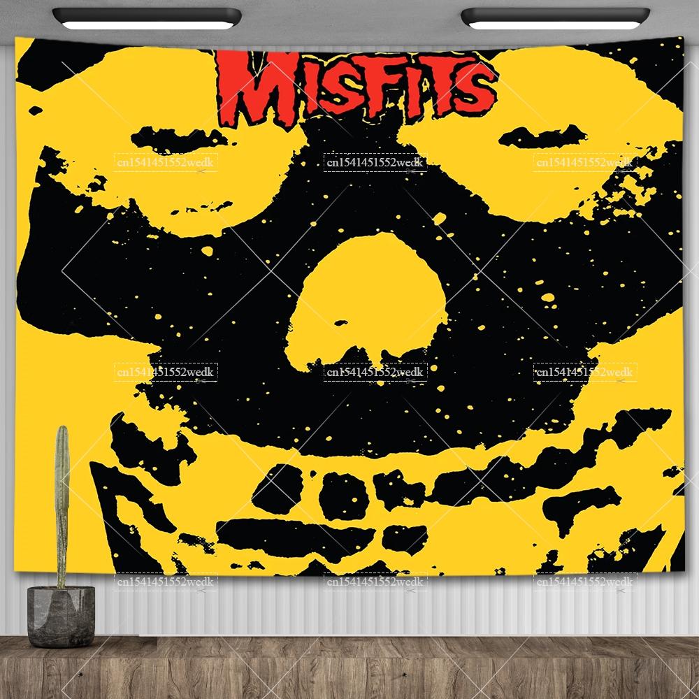 American Punk Band Misfitss Poster Banner Flag Rock Band Wall Tapestry Mural Metal Music Album Cover Home Decoration Fans Gifts