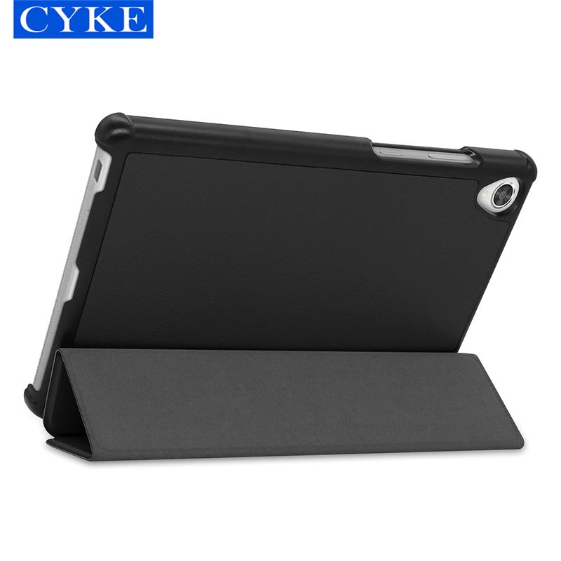 CYKE Trifold PU Leather Tab M8 case Stand Protective Tablet Flip Cover for Lenovo Tab M8 FHD HD TB-8705F/N TB-8505F/X