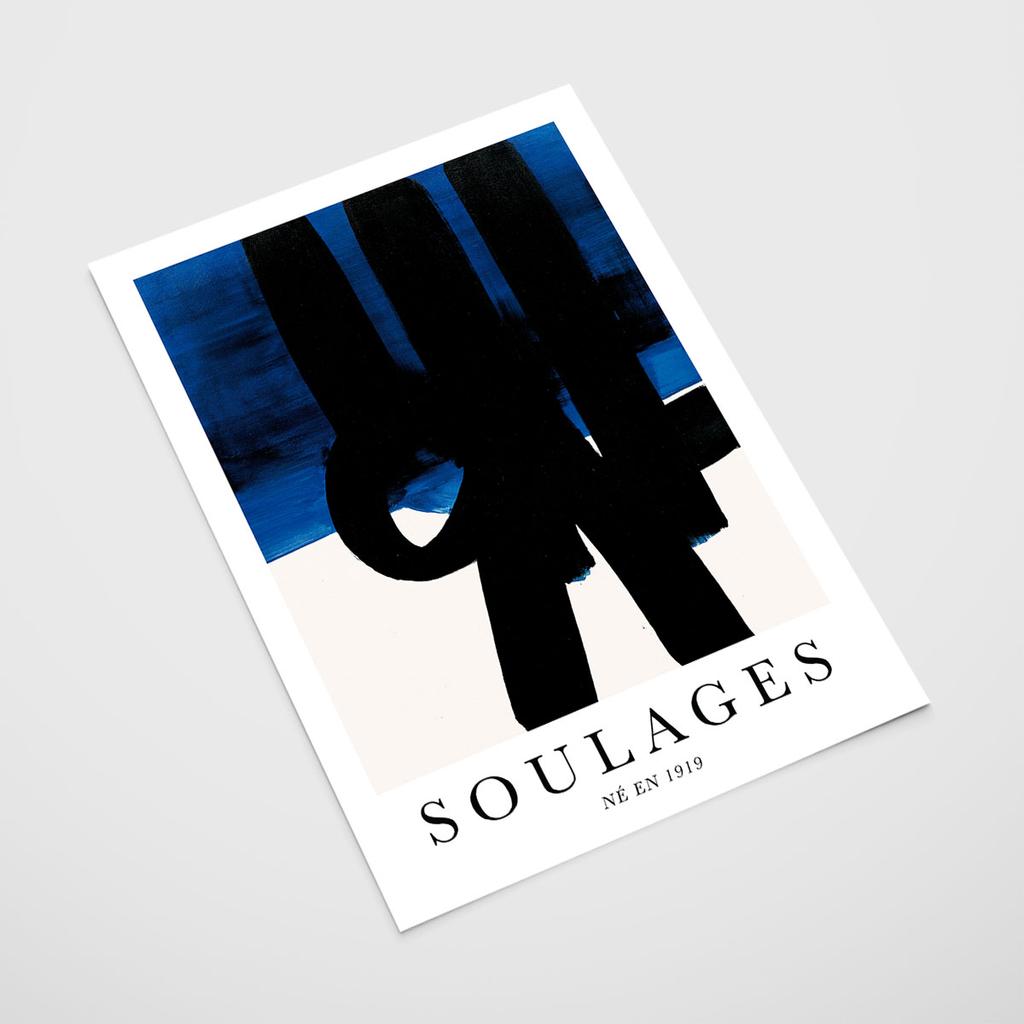 Plakat abstrakcja soulages